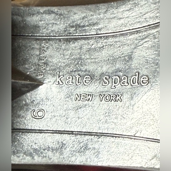 Kate Spade Women's Sz 9 Randi Black Gloss Rubber Heeled Knee High Rain Boots - Picture 10 of 11